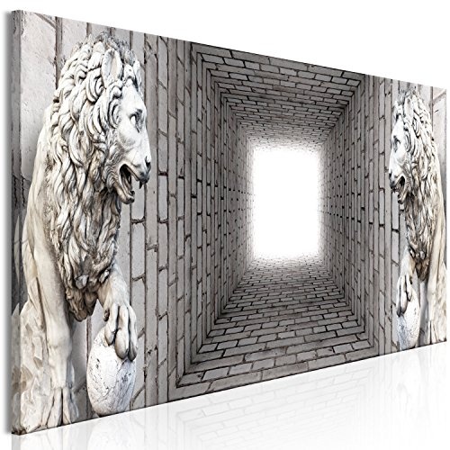 murando - Bilder 3D Effekt 225x90 cm Vlies Leinwandbild 5 TLG Kunstdruck modern Wandbilder XXL Wanddekoration Design Wand Bild - Löwe d-A-0036-b-m