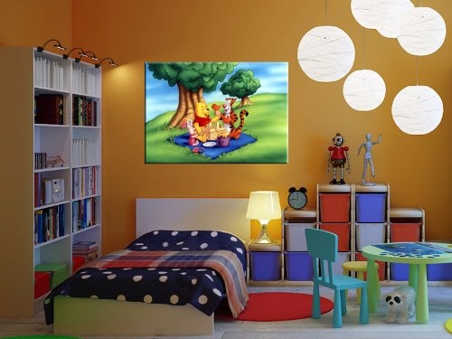 Winnie the Pooh Kinderzimmer Leinwand Bild - 100x70cm k....