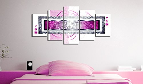 murando - Bilder 200x100 cm Vlies Leinwandbild 5 TLG Kunstdruck modern Wandbilder XXL Wanddekoration Design Wand Bild - Abstrakt a-A-0003-b-n