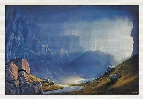 Leinwandbild auf Keilrahmen: Hans-Werner Sahm, "Pass", 70 x 50