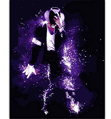 Michael Jackson Poster Handmade Painting by Numbers On Canvas Acrylic Paint by Number Kits Coloring by Number 40x50CM No Frame