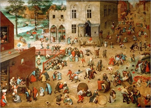 Leinwandbild 70 x 50 cm: Die Kinderspiele von Pieter...
