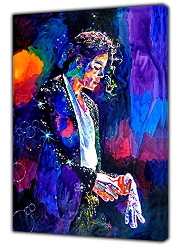 Finale Performance Michael Jackson Foto-Druck auf Holzrahmen, Wandkunst, 16 x 12 inch(40x 30 cm) -18mm depth