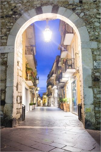 Leinwandbild 20 x 30 cm: Porta Catania, Taormina von...