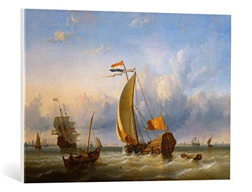 kunst für alle Leinwandbild: Abraham Jansz Storck Marine - hochwertiger Druck, Leinwand auf Keilrahmen, Bild fertig zum Aufhängen, 80x55 cm