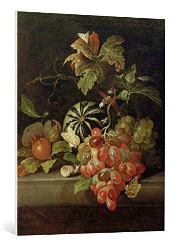 kunst für alle Leinwandbild: Abraham Mignon Früchtestilleben - hochwertiger Druck, Leinwand auf Keilrahmen, Bild fertig zum Aufhängen, 80x100 cm