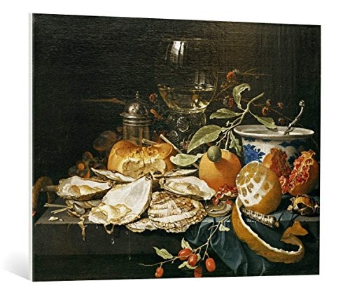 kunst für alle Leinwandbild: Abraham Mignon Stilleben mit Früchten und Pokal - hochwertiger Druck, Leinwand auf Keilrahmen, Bild fertig zum Aufhängen, 100x75 cm
