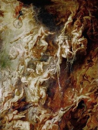 Peter Paul Rubens - Abstieg in die Hölle - 60x80 cm - Leinwandbild auf Keilrahmen - Wand-Bild - Kunst, Gemälde, Foto, Bild auf Leinwand - Alte Meister/Museum