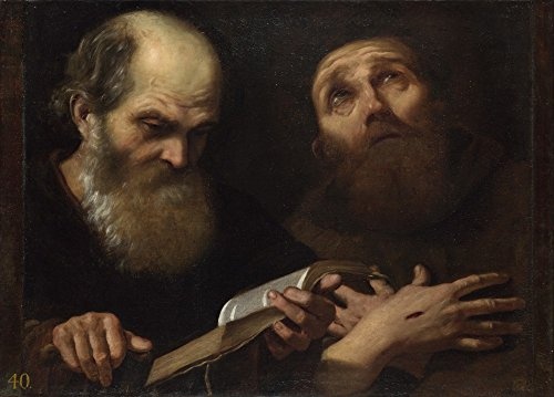 Das Museum Outlet – Andrea Sacchi – Heiligen Antonius Abt und Franz von Assisi – Leinwanddruck Online kaufen (76,2 x 101,6 cm)