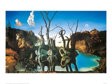 Salvador Dalí Poster/Kunstdruck Reflections of Elephants 80 x 60 cm