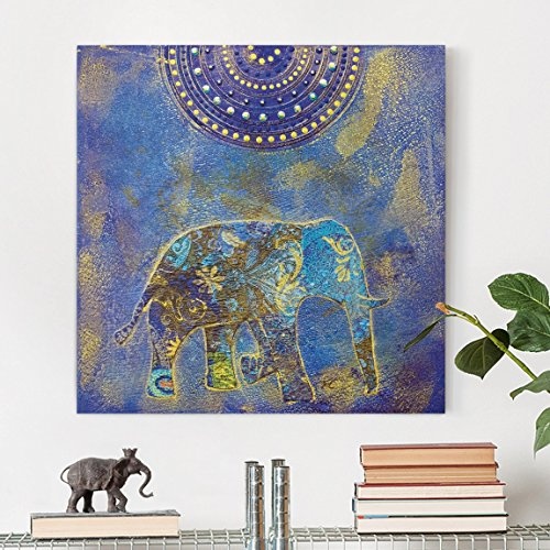 Bilderwelten Leinwandbild - Elephant in Marrakech - Quadrat 1:1, 120cm x 120cm