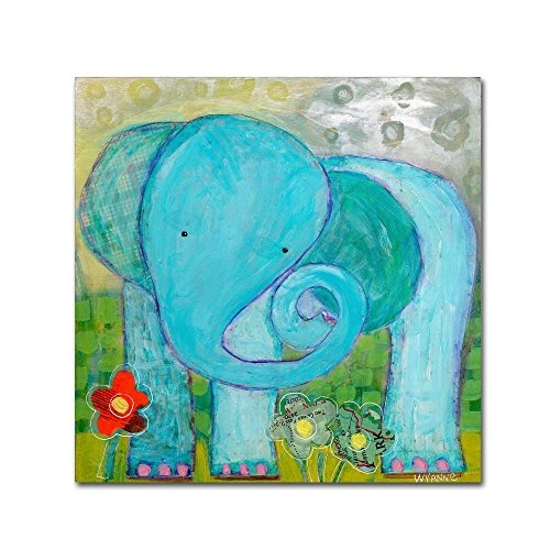 Trademark Fine Art Leinwandbild Wyanne All is Well Elephant 18x18
