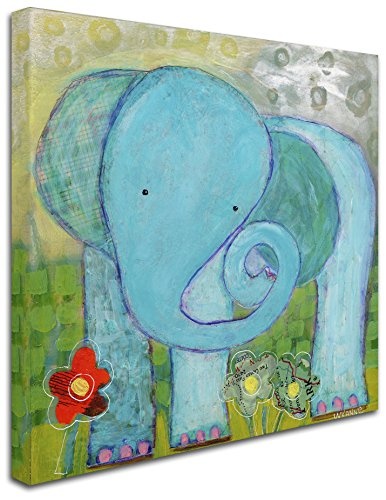 Trademark Fine Art Leinwandbild Wyanne All is Well Elephant 18x18