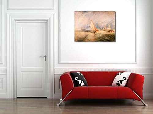 William Turner - Admiral Van Tromp kreuzt gegen den Wind - 100x75 cm - Leinwandbild auf Keilrahmen - Wand-Bild - Kunst, Gemälde, Foto, Bild auf Leinwand - Alte Meister/Museum