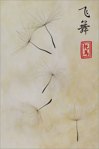 Posterlounge Leinwandbild 80 x 120 cm: Fei Wu - Tanzen im Wind von Thomas Herzog - fertiges Wandbild, Bild auf Keilrahmen, Fertigbild auf echter Leinwand, Leinwanddruck