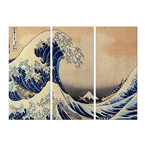 Wandbild Katsushika Hokusai Die große Welle vor...