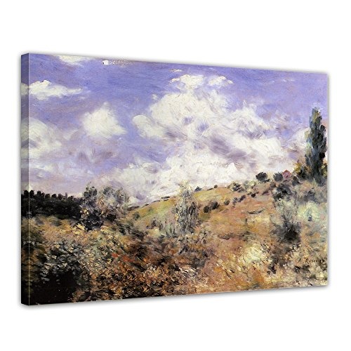 Wandbild Pierre-Auguste Renoir Starker Wind - 70x50cm quer - Alte Meister Berühmte Gemälde Leinwandbild Kunstdruck Bild auf Leinwand
