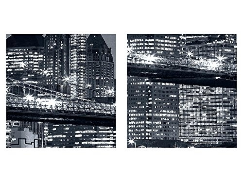 Bilder New York City Wandbild 200 x 80 cm Vlies - Leinwand Bild XXL Format Wandbilder Wohnzimmer Wohnung Deko Kunstdrucke Schwarz Weiss 5 Teilig - MADE IN GERMANY - Fertig zum Aufhängen 606755a