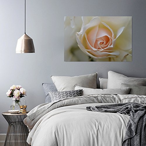 Feeby. Wandbild - 1 Teilig - 80x120 cm, Leinwand Bild Leinwandbilder Bilder Wandbilder Kunstdruck, ROSE, NATUR, GELB