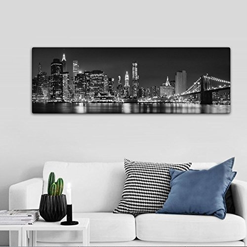 CanvasArts New York Skyline S/W - Leinwand Bild auf...