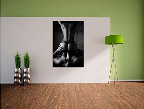 Erotisches Paar, Format: 100x70 auf Leinwand, XXL riesige Bilder fertig gerahmt mit Keilrahmen, Kunstdruck auf Wandbild mit Rahmen, günstiger als Gemälde oder Ölbild, kein Poster oder Plakat