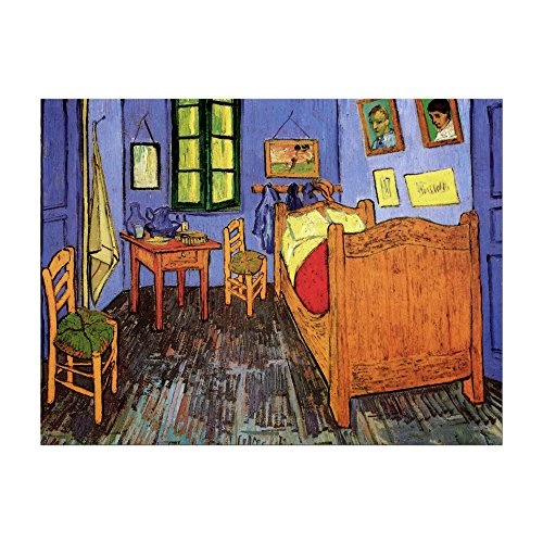 Wandbild Vincent Van Gogh Vincents Schlafzimmer in Arles - 80x60cm quer - Alte Meister Berühmte Gemälde Leinwandbild Kunstdruck Bild auf Leinwand