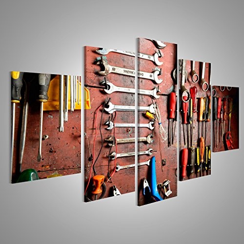 islandburner Bild Bilder auf Leinwand Mechanische Werkstatt-Werkzeuge Wandbild, Poster, Leinwandbild EHN