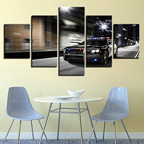 OHHCO Leinwanddrucke Leinwandbild 5 Panel Auto Wandkunst...