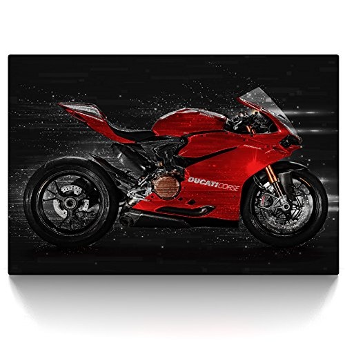 CanvasArts Ducati 1199 Panigale - Leinwand Bild auf Keilrahmen Wandbild Motorrad 04.3201 (80 x 60 cm, einteilig)