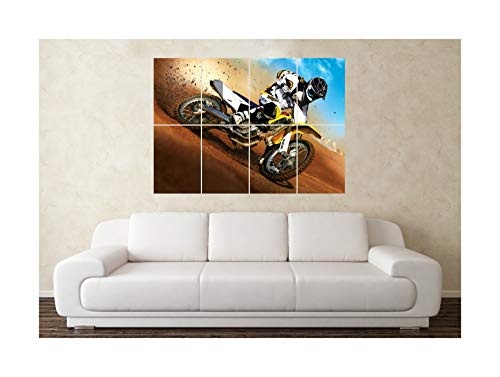 Große Motorcross Motorrad Crosser Wand Poster Kunstdruck Bild