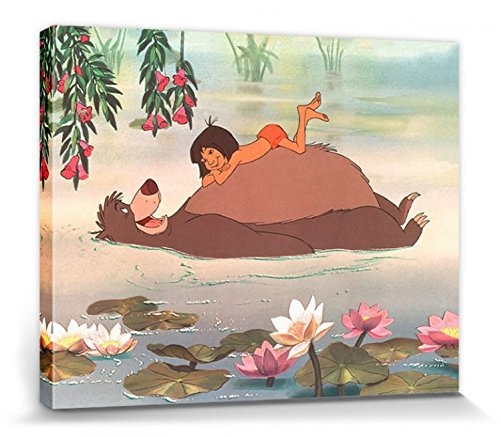 1art1 78871 Das Dschungelbuch - Mowgli Und Baloo Leinwandbild Auf Keilrahmen 50 x 40 cm