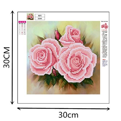 VNEIRW DIY 5D Diamant Painting Kreuzstich Strass Stickerei, Bild auf Leinwand, Leinwandbilder, Gänseblümchen Rose Liebe Wandbild, Wohnzimmer Kunstdrucke (E)