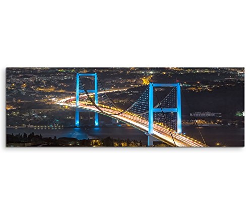 150x50cm Leinwandbild auf Keilrahmen Istanbul Bosporus...