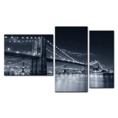 Wandbild - New York Bridge III - Bild auf Leinwand -...
