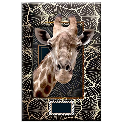 decomonkey Bilder Giraffe 60x90 cm 1 Teilig Leinwandbilder Bild auf Leinwand Wandbild Kunstdruck Wanddeko Wand Wohnzimmer Wanddekoration Deko Tiere Afrika