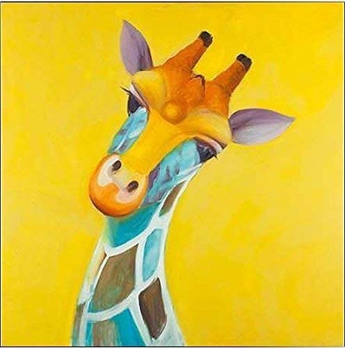 Keilrahmen-Bild - Atelier B Art Studio: Colorful Giraffe...