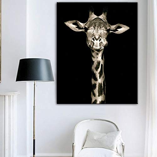 Wsxwga Tiere Leinwandbilder An Der Wand Poster Und Drucke Giraffe Pop Art Dekorative Leinwandbilder Für Wohnzimmer Wandkunst Bild 50 * 75 cm