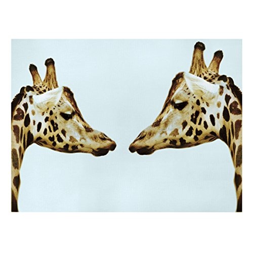 Bilderwelten Leinwandbild - Giraffes in Love - Quer 3:4, 90cm x 120cm