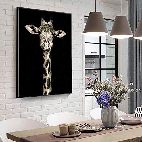 Wsxwga Tiere Leinwandbilder An Der Wand Poster Und Drucke Giraffe Pop Art Dekorative Leinwandbilder Für Wohnzimmer Wandkunst Bild 60 * 90 cm