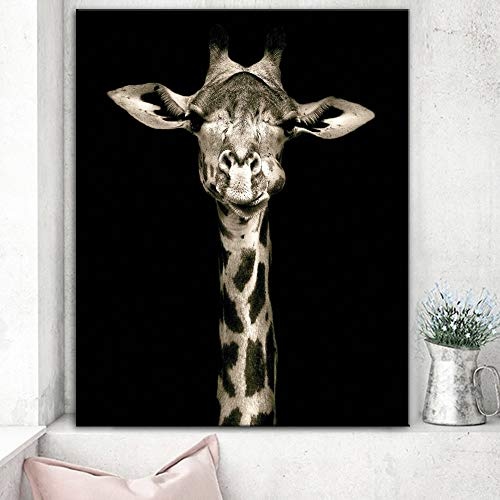 Wsxwga Tiere Leinwandbilder An Der Wand Poster Und Drucke Giraffe Pop Art Dekorative Leinwandbilder Für Wohnzimmer Wandkunst Bild 60 * 90 cm