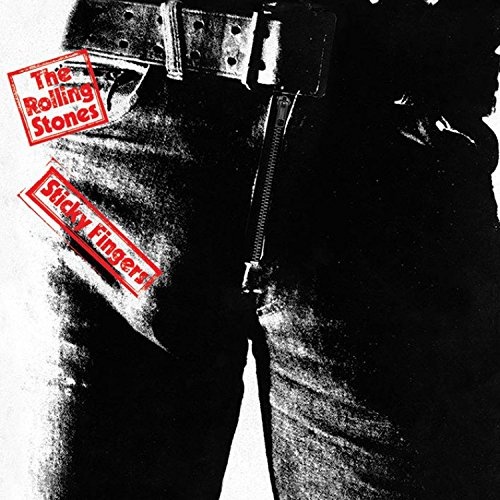 1art1 102958 Rolling Stones - Sticky Fingers Poster Leinwandbild Auf Keilrahmen 40 x 40 cm