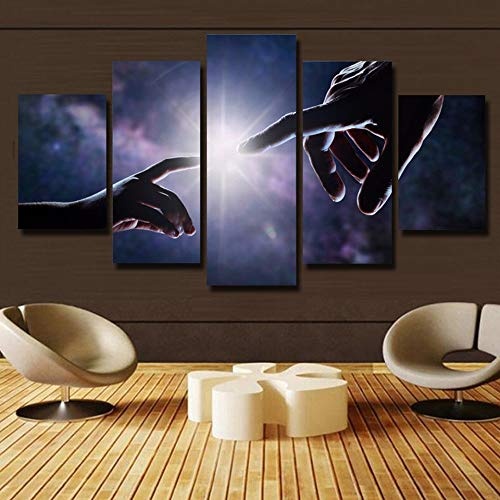 Ssckll Modernes Dekor Wohnzimmer Wandkunst 5 Stücke Finger Touch Bilder Leinwand Malerei Hd Gedruckt Modulare Poster-Rahmen
