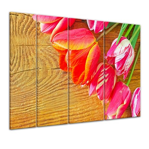 Keilrahmenbild - Tulpen - Bild auf Leinwand - 180x120 cm...
