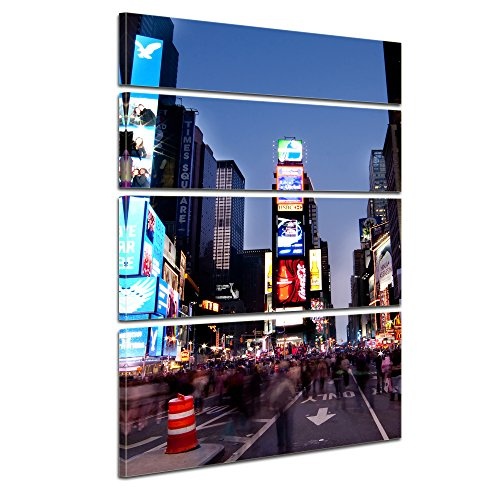 Keilrahmenbild - Times Square by Night - Bild auf...