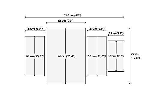 Bild auf Leinwand - Leinwandbilder - Vier Teile - Breite: 160cm, Höhe: 90cm - Bildnummer 2901 - vierteilig - mehrteilig - zum Aufhängen bereit - Bilder - Kunstdruck - DL160x90-2901