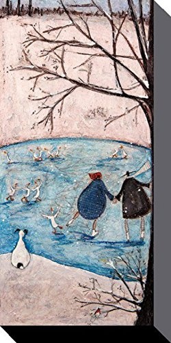 1art1 85774 Sam Toft - Die Vier Jahreszeiten, Winter Poster Leinwandbild Auf Keilrahmen 100 x 50 cm