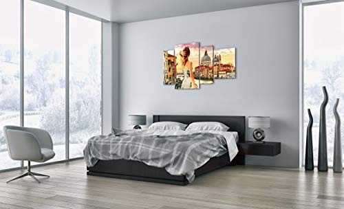 Bild auf Leinwand - Leinwandbilder - Vier Teile - Breite: 120cm, Höhe: 70cm - Bildnummer 3495 - vierteilig - mehrteilig - zum Aufhängen bereit - Bilder - Kunstdruck - DL120x70-3495