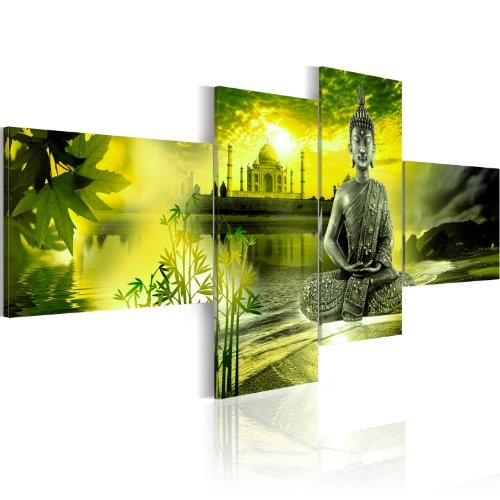 murando - Bilder 200x90 cm Vlies Leinwandbild 4 Teilig Kunstdruck modern Wandbilder XXL Wanddekoration Design Wand Bild - Buddha 9060148
