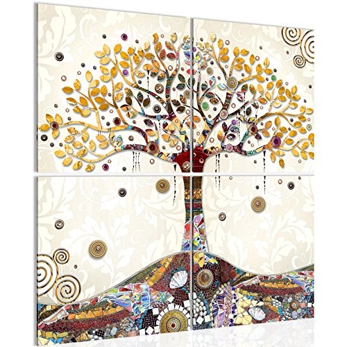 Bilder Gustav Klimt Baum des Lebens Wandbild 60 x 60 cm...