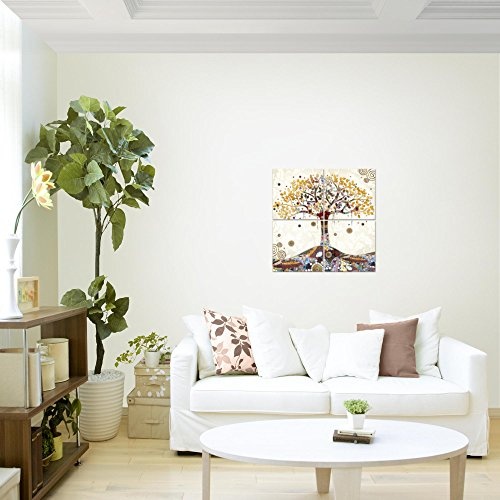 Bilder Gustav Klimt Baum des Lebens Wandbild 60 x 60 cm...
